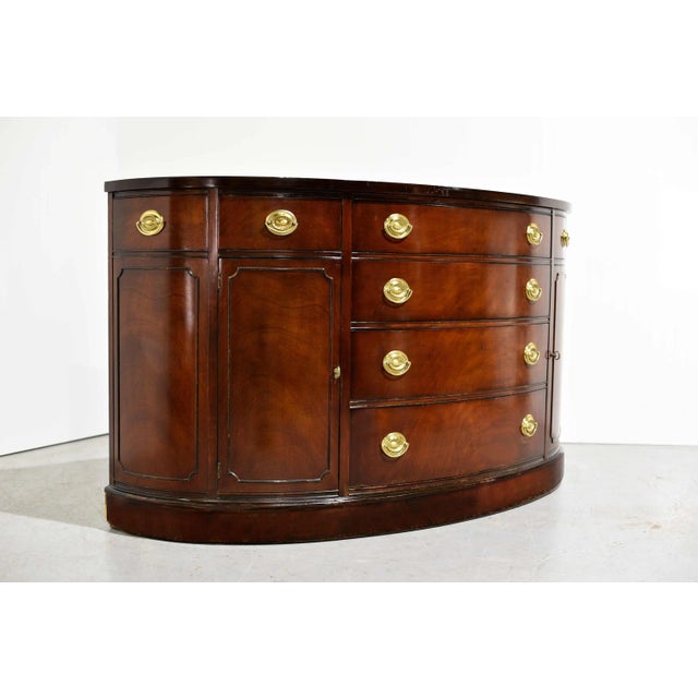 Mid Century Hepplewhite Style Demi Lune Buffet Console Travis Court