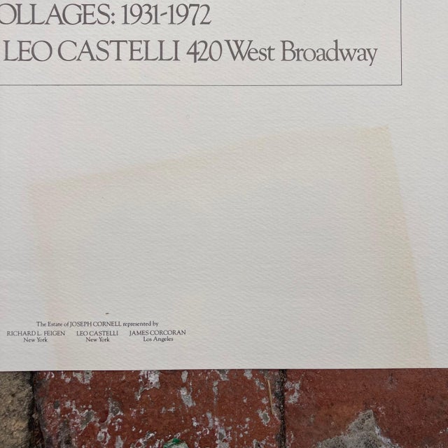 Blue 1970s Joseph Cornell "Collages" Exhibition Poster Print For Sale - Image 8 of 12