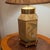 Vintage Chinoiserie Hexagonal Reverse-Painted Glass & Brass Table Lamp For Sale In Phoenix - Image 6 of 15