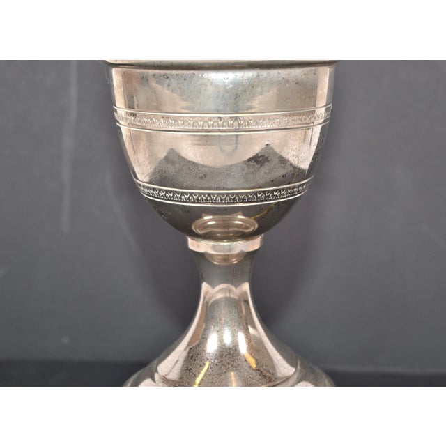 Maison Charles French Art Deco Red Acorn Nickel Plated Table Lamp & Shade 1950s For Sale In Miami - Image 6 of 12