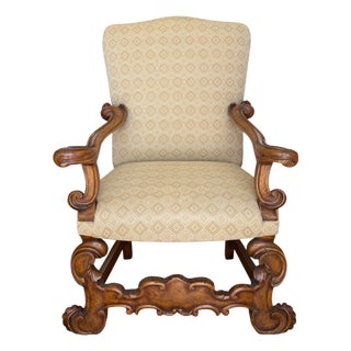17th C Style Charles Pollock for William Switzer Spanish Colonial Arm Chair 1 of 2 For Sale
