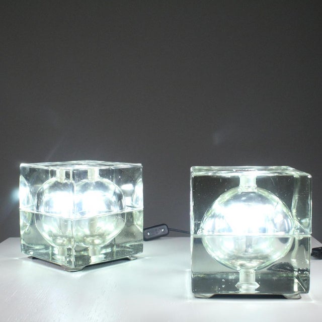 Cubosfera Lamps by Alessandro Mendini, 1960s, Set of 2 For Sale - Image 5 of 9