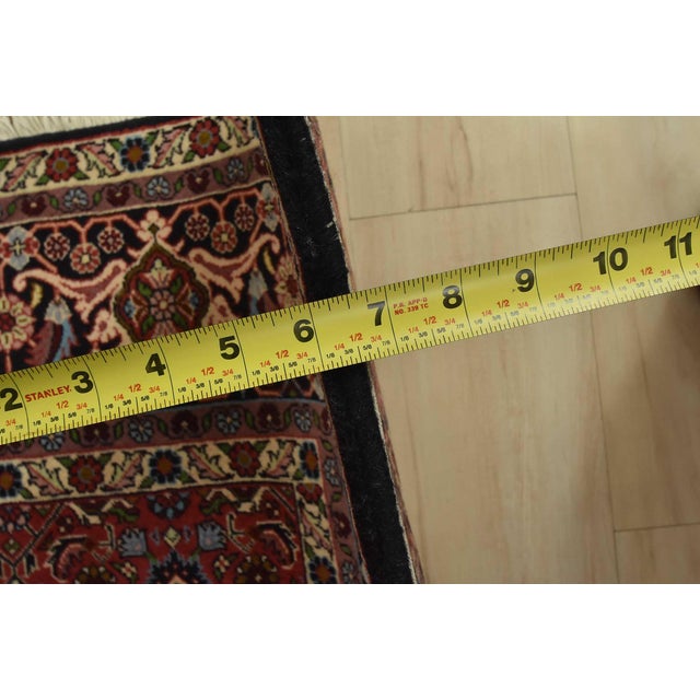 Bidjar Rug 8’2” X 8’5” Red Wool Vintage Traditional Hand-Knotted Carpet For Sale - Image 11 of 13