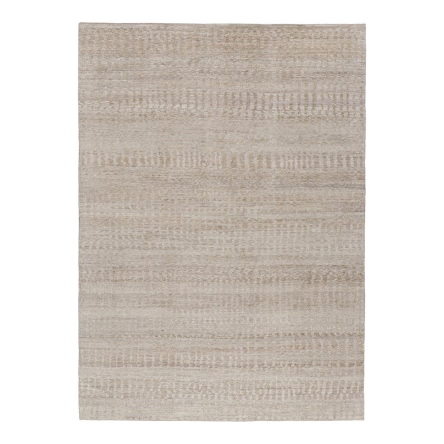 Rug & Kilim’s Contemporary Textural Rug in Beige-Brown and Gray Tones - 12x15 For Sale
