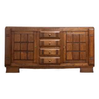 Vintage French Oak Sideboard, 1930s For Sale