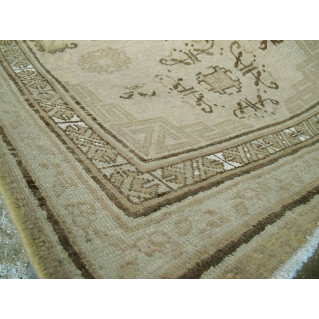 Galerie Shabab Collection Early 20th Century East Turkestan Khotan Runner For Sale In New York - Image 6 of 9