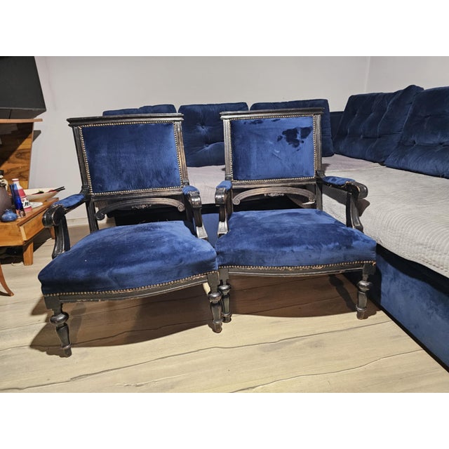 Upholstered Wooden Armchair, 1890s For Sale - Image 11 of 11