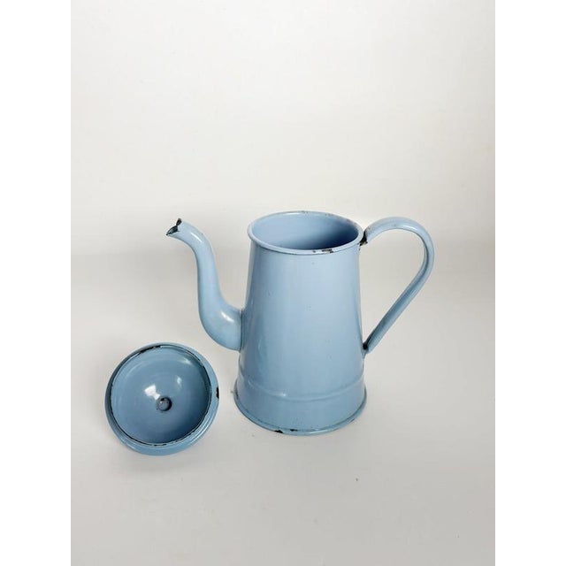 1960s Enameled Iron Coffee Pot, France, 1960s For Sale - Image 5 of 12