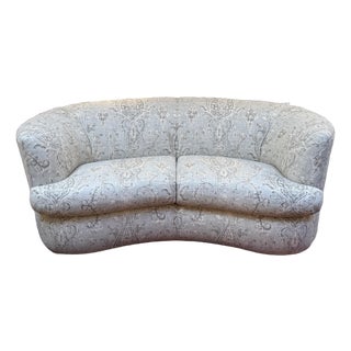 Vladimir Kagan Style Paisley Print Loveseat For Sale