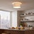 Mid-Century Modern Stretch Flush Mount 18" D - Cashmere Gray Linen Drum Shade, Satin Nickel, Dimmable, Bulb Included For Sale - Image 3 of 6