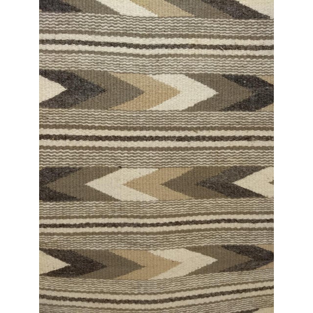 Vintage Navajo Navajo Rug, Chevron Band Pattern, Native American Wall Art, 2x3 For Sale In Chicago - Image 6 of 8
