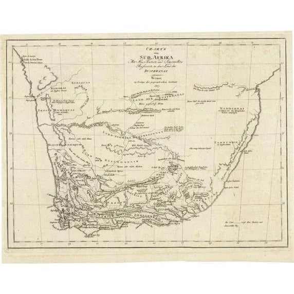 Antique Map of South Africa For Sale - Image 6 of 6
