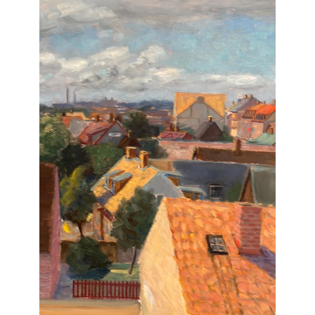 Wilhelm Matton, Cityscape, 1947, Oil on Panel, Framed For Sale - Image 12 of 18