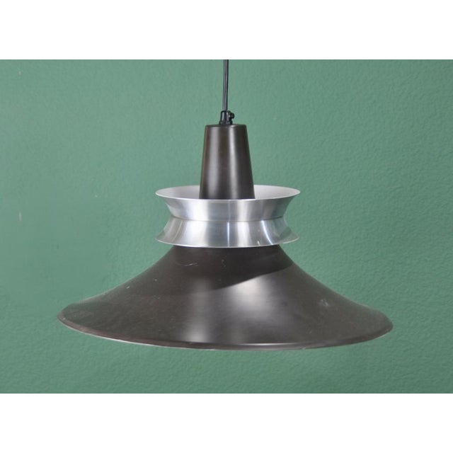 Danish Lamp in Brown and Silver Metal, 1970s For Sale - Image 11 of 17