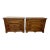 Pair of Karges French Regency Mahogany Nightstands With Pull-Out Slides | 3-Drawer Bedside Chests For Sale