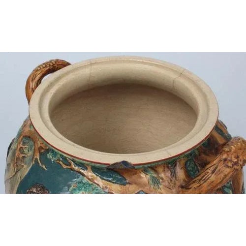 Brown Vintage Green and Brown Decorative Dish For Sale - Image 8 of 13