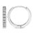 Contemporary 14K White Gold 1/5 CTW Diamond Huggie Hoop Earrings For Sale - Image 3 of 5