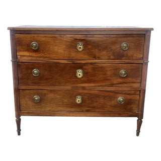 French 18th Century Louis XVI Walnut Chest of Drawers For Sale