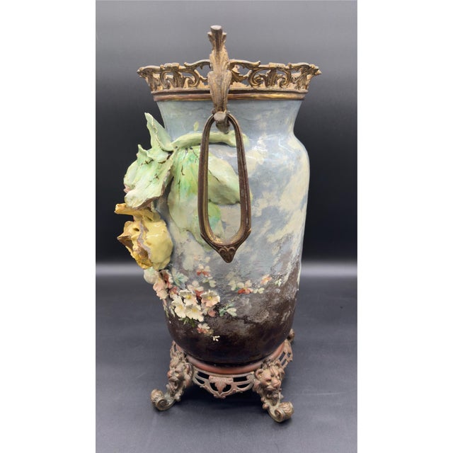 French 19th C French Barbitone Vase 17” H For Sale - Image 3 of 17