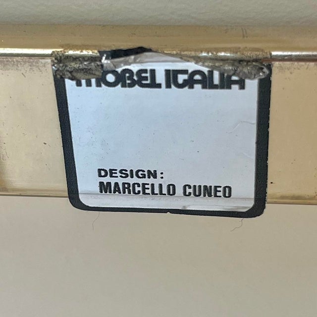 Vintage Luisa Folding Chairs in Leather and Brass by Marcello Cuneo for Mobel Italia, 1970, Set of 6 For Sale - Image 13 of 18