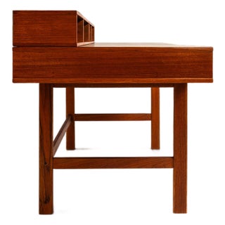 Danish Mid-Century Modern Flip-Top Executive Desk in Teak by Peter Løvig Nielsen, Denmark, C. 1960s For Sale