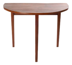 Primitive Pine Demilune Table
