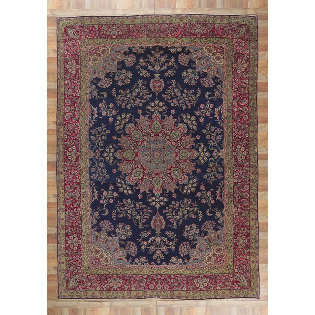 Vintage Persian Kerman Rug, 11'04 X 15'10 For Sale - Image 10 of 10