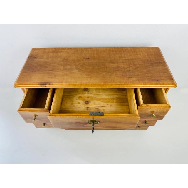 Vintage Jewelry Box in Cherry Wood For Sale - Image 5 of 11