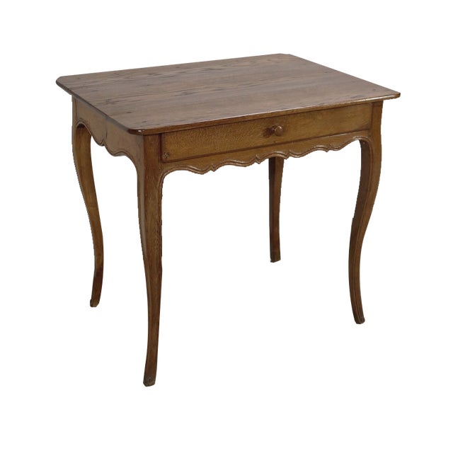 Small Louis XV Side Table in Blond Oak, Late 18th Century For Sale