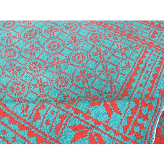 Mid-20th Century Handmade Persian Flat-Weave Kilim Room Size Carpet For Sale - Image 9 of 10