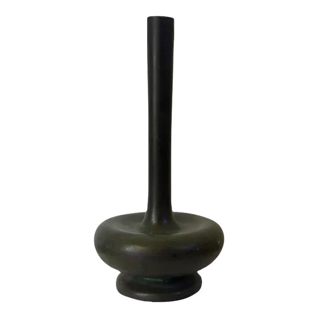 Antique 19th Century Japanese Meiji Bronze Vase For Sale