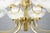 Vintage Glass and Brass Chandelier with Nine Heads, 1960s For Sale - Image 11 of 14