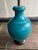 Large Mid-Century Modern Blue/Turquoise Glaze Ceramic Table Lamp For Sale In New York - Image 6 of 7