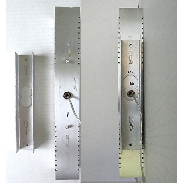 Multiples 1960s Mid Century Minimalist Space Modern Aluminum European Sconces - 3 Available For Sale - Image 12 of 15