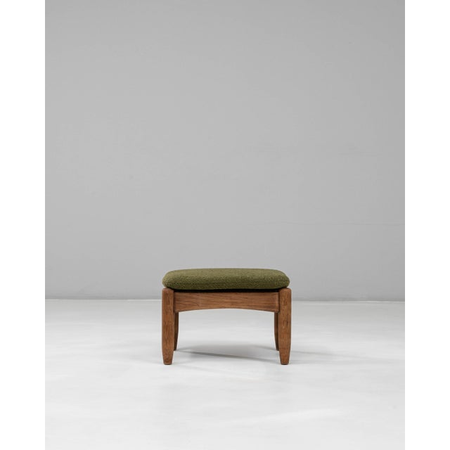 20th Century French Wooden Upholstered Ottoman For Sale - Image 16 of 18