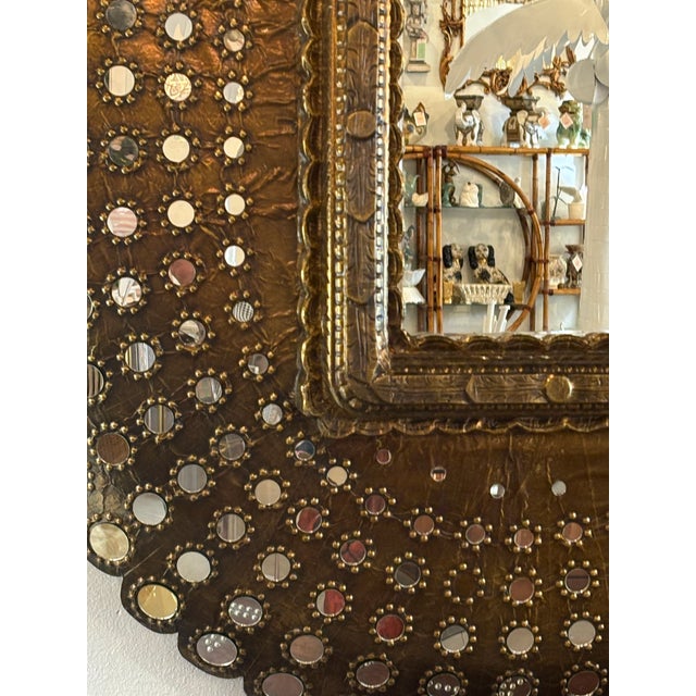 Hollywood Regency Vintage Ornate Massive Peacock Wall Mirror Hollywood Regency For Sale - Image 3 of 11