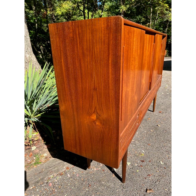 Johannes Andersen Danish Teak Highboard Mid Century Modern, Attributed For Sale - Image 11 of 12