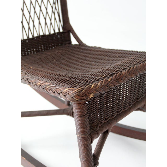 Antique Victorian Wicker Rocking Chair For Sale - Image 17 of 18