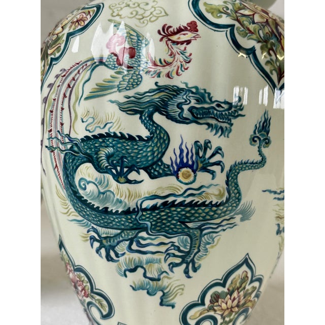 Royal Boch Changhai Ginger Jars from Boch Frères, Belgium, 1890s, Set of 2 For Sale - Image 6 of 8