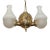 19th Century Angle Lamp Co. Double Angle Lamp Brass Kerosene Chandelier For Sale