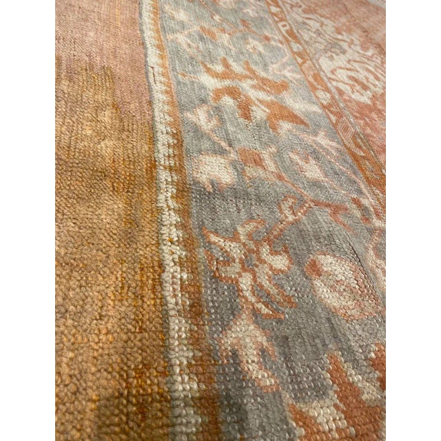 Textile 1900 - 1909 Hand Knotted Antique Turkish Oushak 11' X 15'4'' For Sale - Image 7 of 13