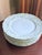 Late 19th Century Elite Works Limoges France Porcelain Dinner Plates Green Floral Garland Scalloped Edge, 7 For Sale - Image 9 of 11