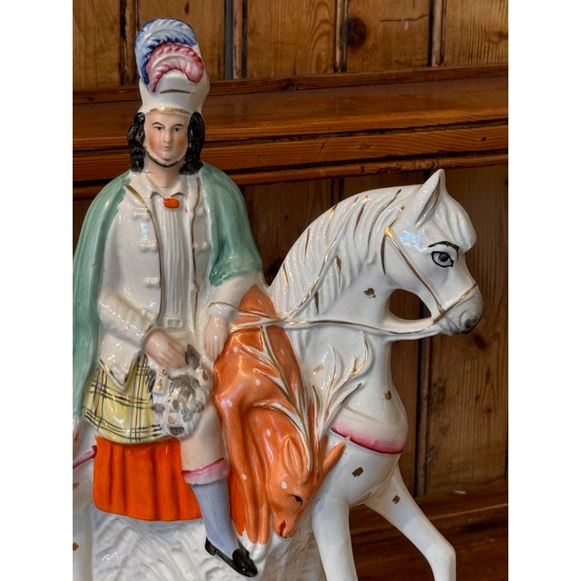 19th Century Staffordshire Horse and Rider Figure For Sale - Image 5 of 7