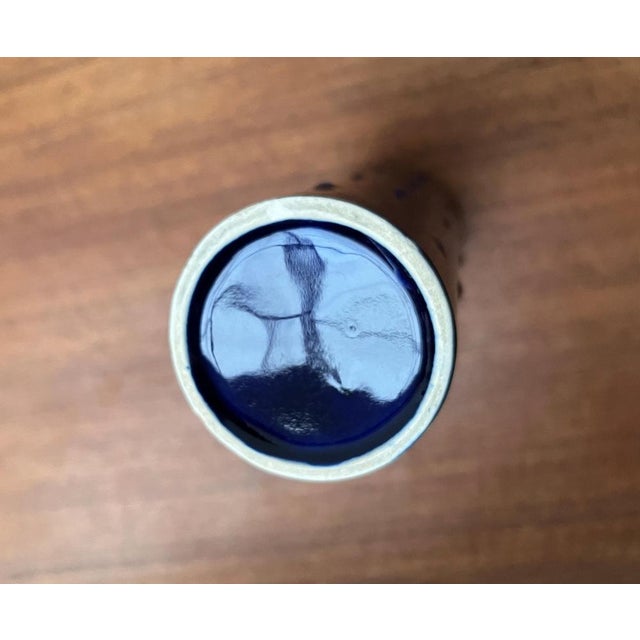 Mid-Century German Cobalt Blue Ceramic Bangkok Series Vase from Melitta, 1960s For Sale - Image 9 of 15