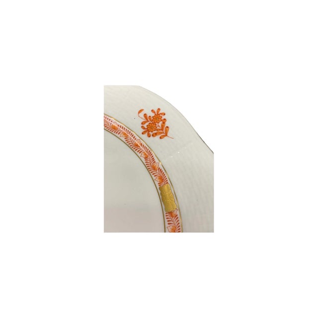 1960s 1960s Herend Set of 6 Chinese Bouquet Plates in Rust Color For Sale - Image 5 of 7