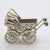 Italian Vintage Italian Handmade Genuine Silver Stroller Miniature Dollhouse Figurine For Sale - Image 3 of 10