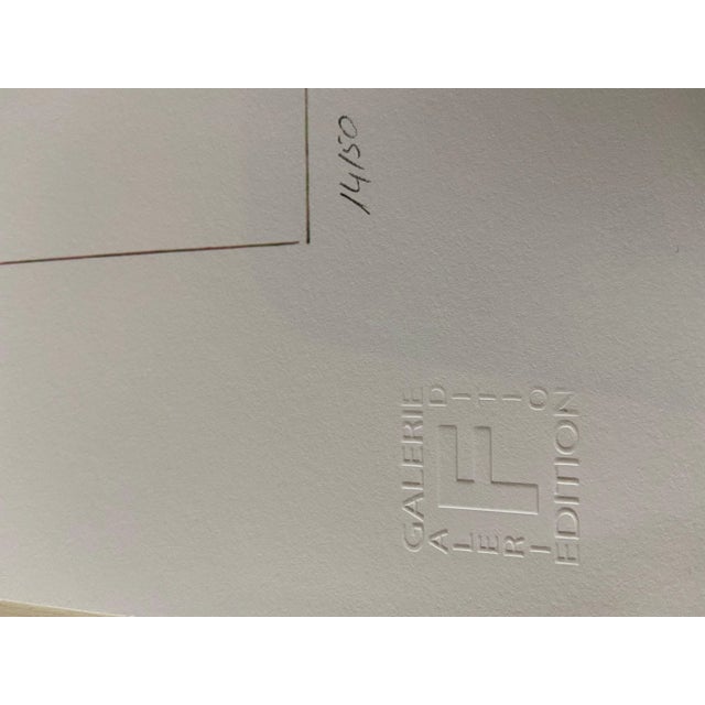 Contemporary Gottfried Honegger, Composition 2 (Orange, Black and Light Blue), 2015, Silkscreen For Sale - Image 3 of 6