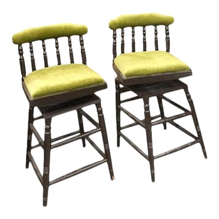 Antique Swivel Counter Chairs With Backs, Bar Chairs For Sale