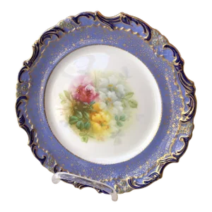 1920's Antique Adderley Hand Painted Bone China Floral Plate