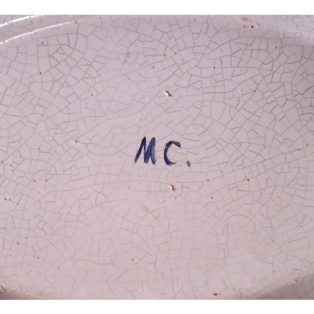 Mid-19th Century French Faience Armorial Platter in Rouen Taste For Sale - Image 10 of 10